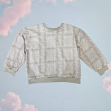 Kid's Grey Quilt Crewneck Sweater - Sweet Sweet Honey Hawaii