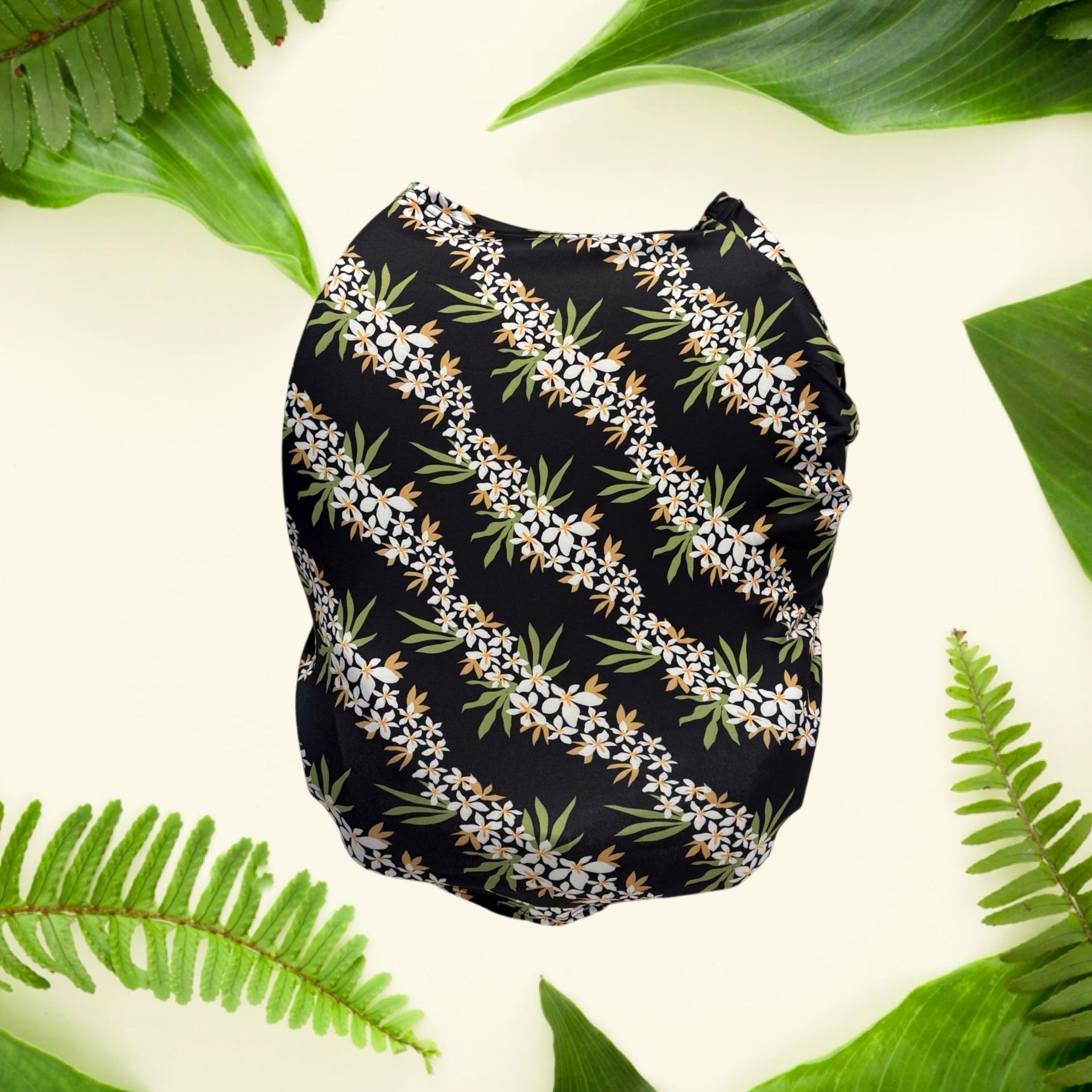 Lei Hiwa Black Car Seat Cover - Sweet Sweet Honey Hawaii