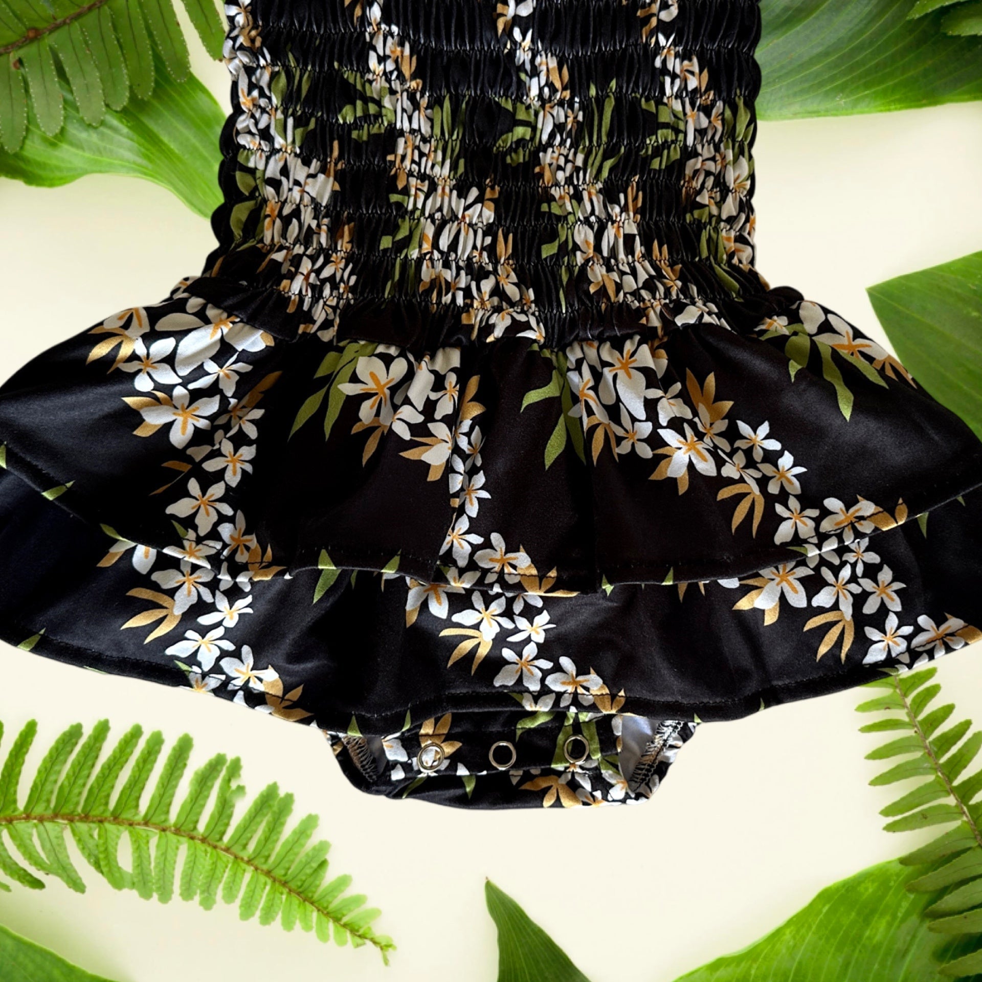 Lei Hiwa Black Melody Romper - Sweet Sweet Honey Hawaii