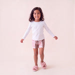 Leopard Hibiscus Girls Shorts - Sweet Sweet Honey Hawaii