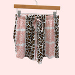 Leopard Hibiscus Womens Shorts - Sweet Sweet Honey Hawaii