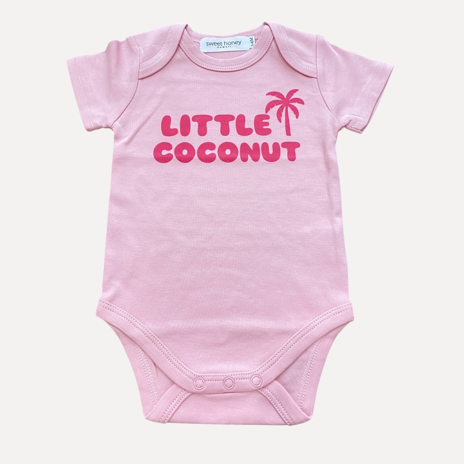 Little Coconut Pink Onesie - Sweet Sweet Honey Hawaii