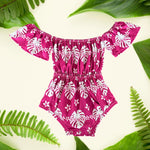 Magenta Kanani Off the Shoulder Onesie - Sweet Sweet Honey Hawaii