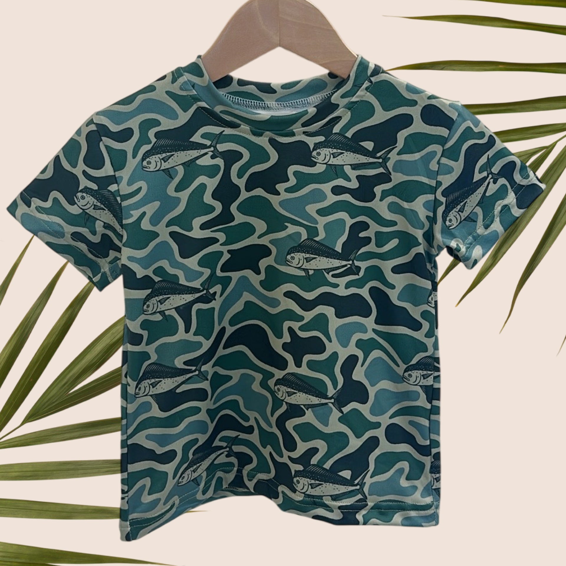 Mahi Mahi Green Camo T-shirt - Sweet Sweet Honey Hawaii