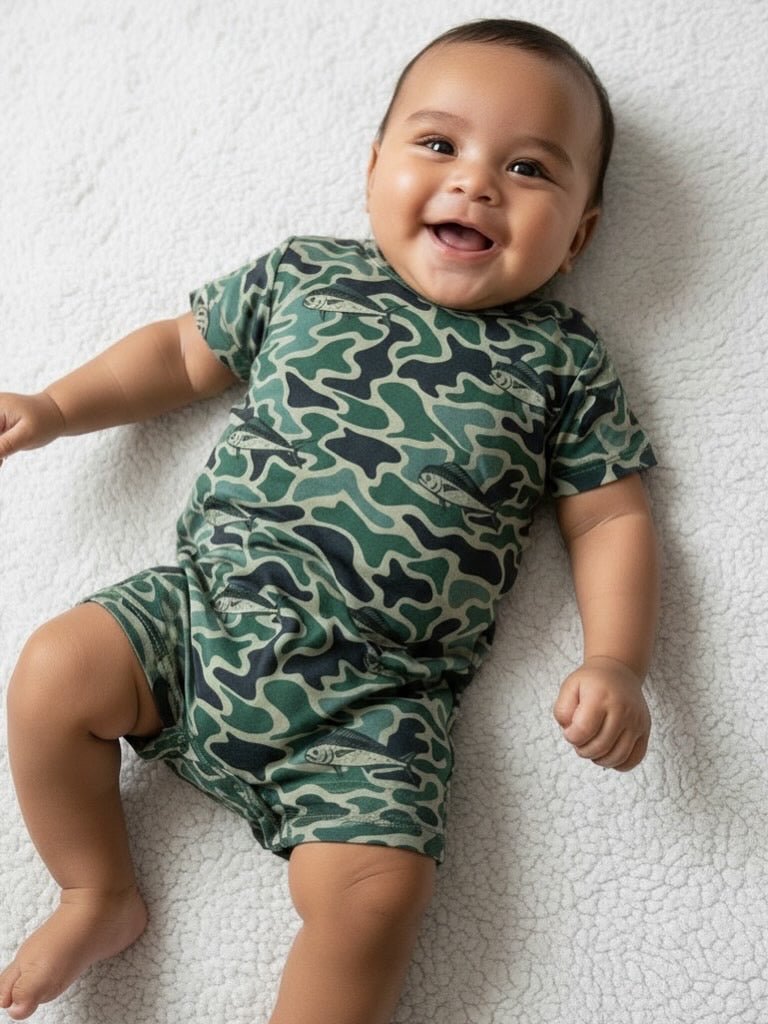 Mahi Mahi Green Camo T-Shirt Jumpsuit - Sweet Sweet Honey Hawaii