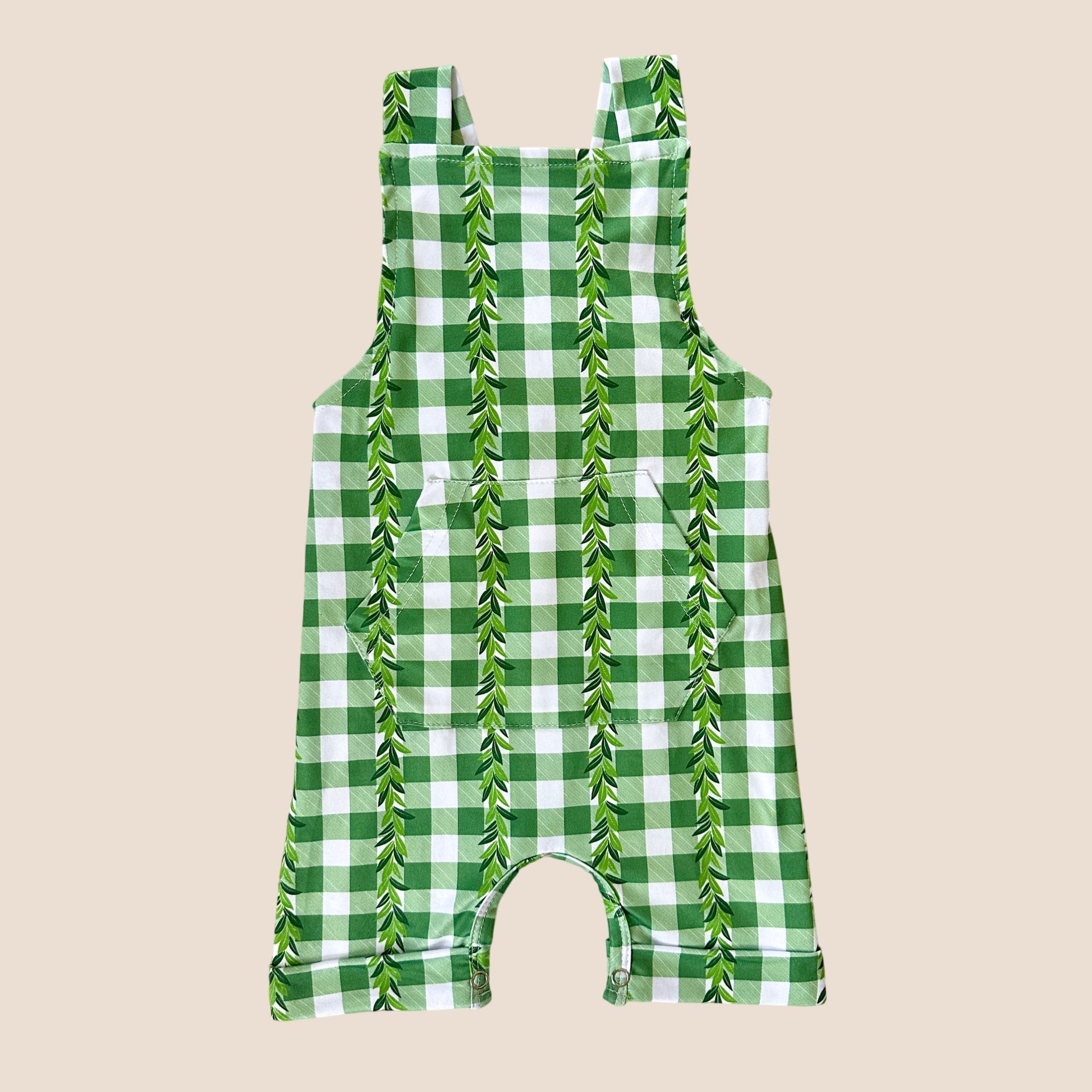 Maile Lei Palaka Overalls - Sweet Sweet Honey Hawaii