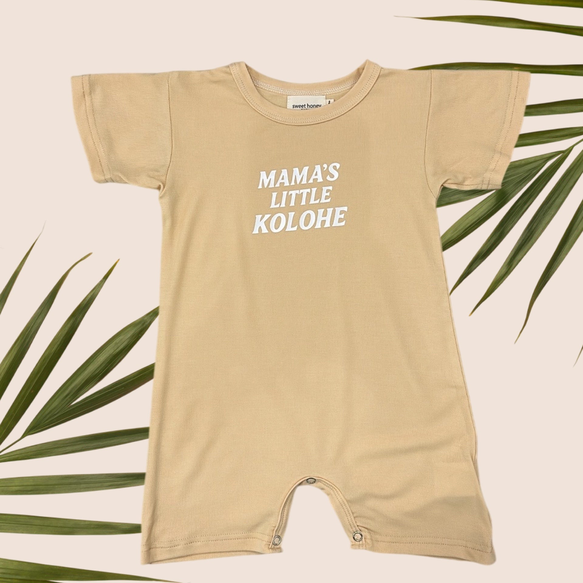 Mama's Little Kolohe Cream Tee jumpsuit - Sweet Sweet Honey Hawaii