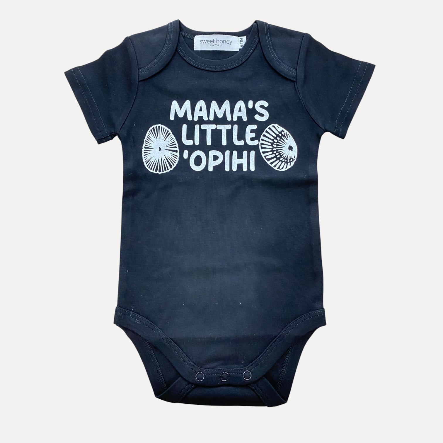 Mama's Opihi Black Onesie - Sweet Sweet Honey Hawaii
