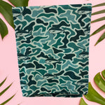 Medium: Mahi Mahi/Green Monstera Minky Blanket - Sweet Sweet Honey Hawaii