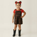 Midnight Denim Quilt Short Overalls - Sweet Sweet Honey Hawaii