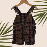 Midnight Denim Quilt Short Overalls - Sweet Sweet Honey Hawaii