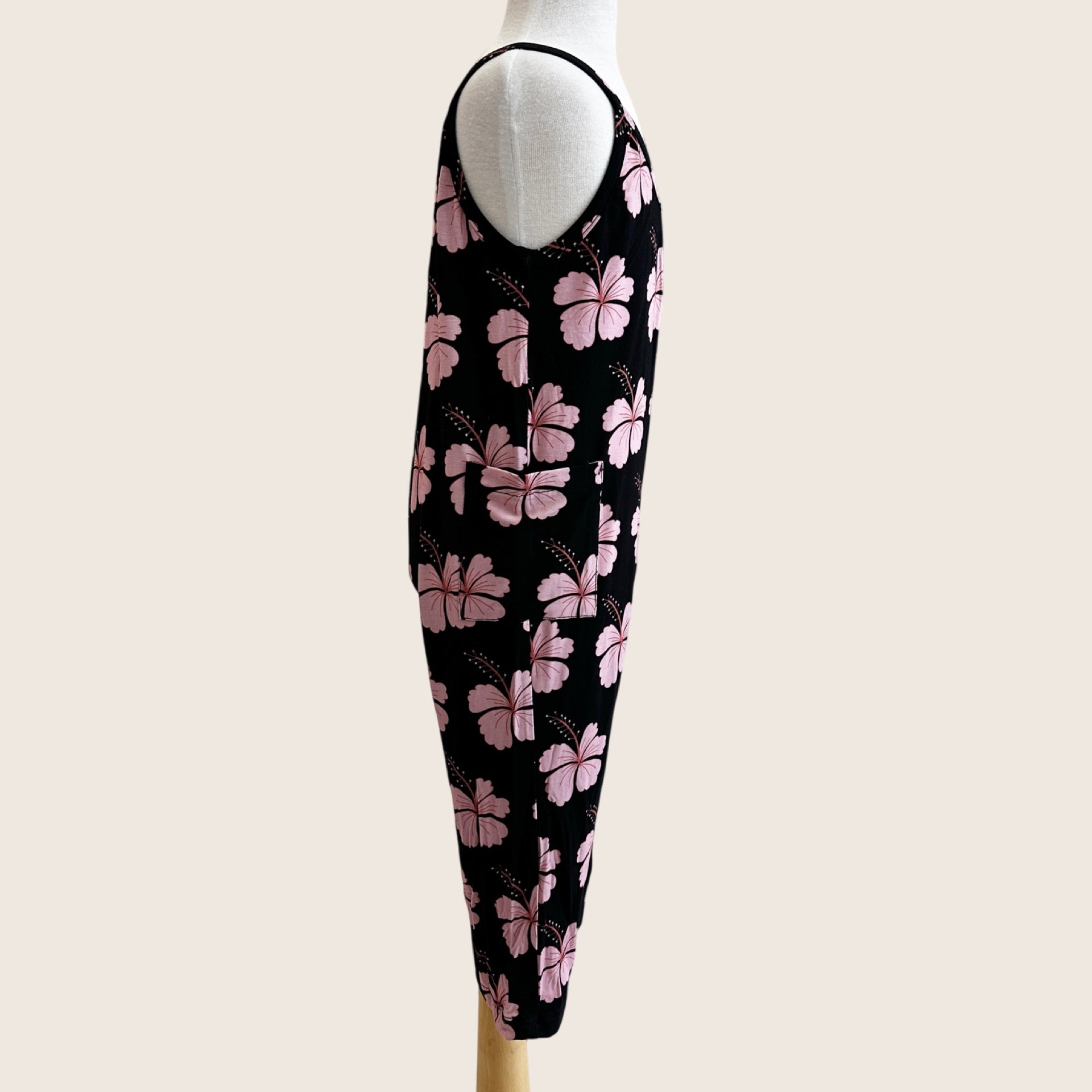 Midnight Hibiscus Riley Long Jumpsuit - Sweet Sweet Honey Hawaii