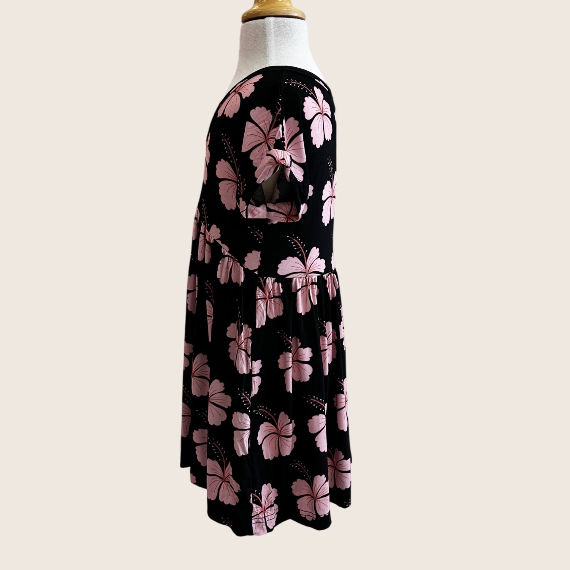 Midnight Hibiscus Tee Dress - Sweet Sweet Honey Hawaii