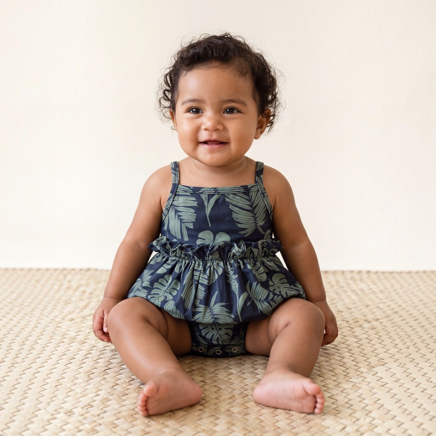 Midnight Palm Thin strap Onesie - Sweet Sweet Honey Hawaii