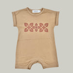 Monstera Quilt Jumpsuit (Tan) - Sweet Sweet Honey Hawaii