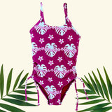 Magenta Kanani One Piece scrunch Ribbed Bikini