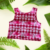 Pua Lei Magenta Gingham Aiko set