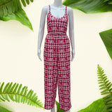 Pua Lei Magenta Gingham Women's Tiffany Jumpsuit