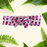 Pua Lei Magenta Gingham Headband