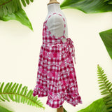 Pua lei Magenta Gingham Stella Dress