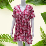 Pua lei Magenta Gingham Sammy Dress