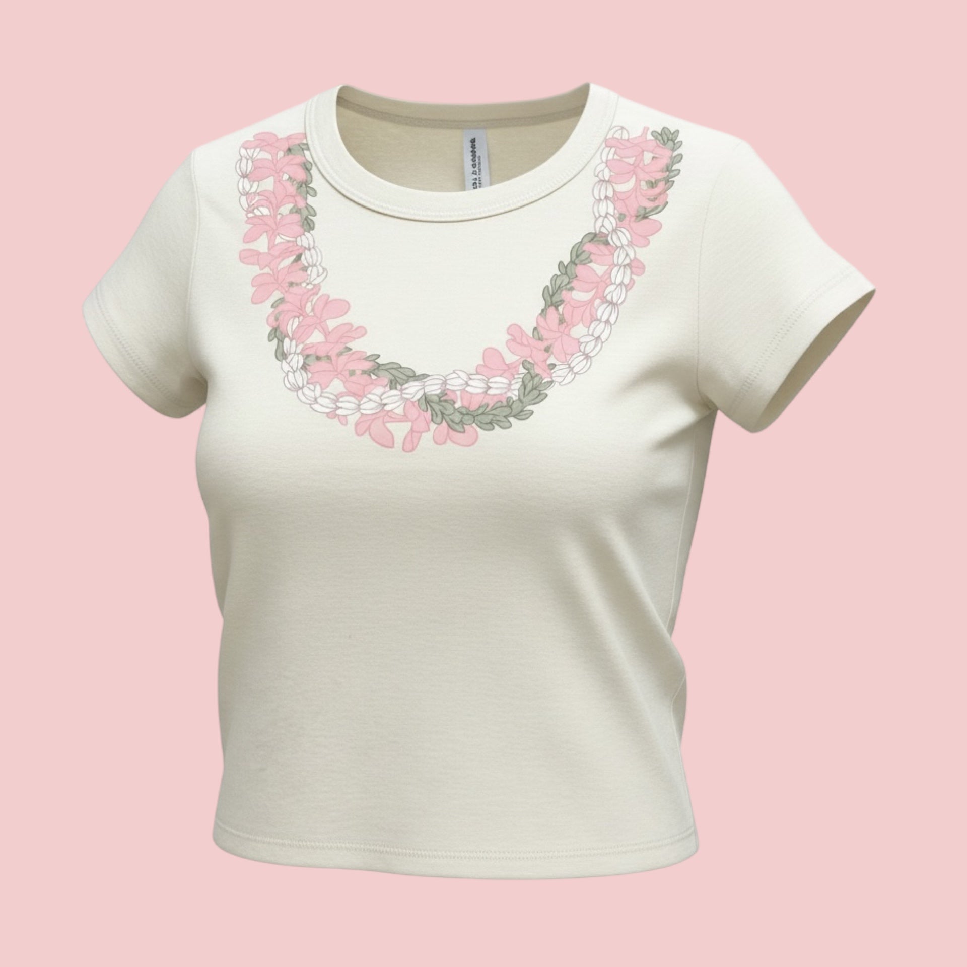 Aloha Lei Cream Baby Tee