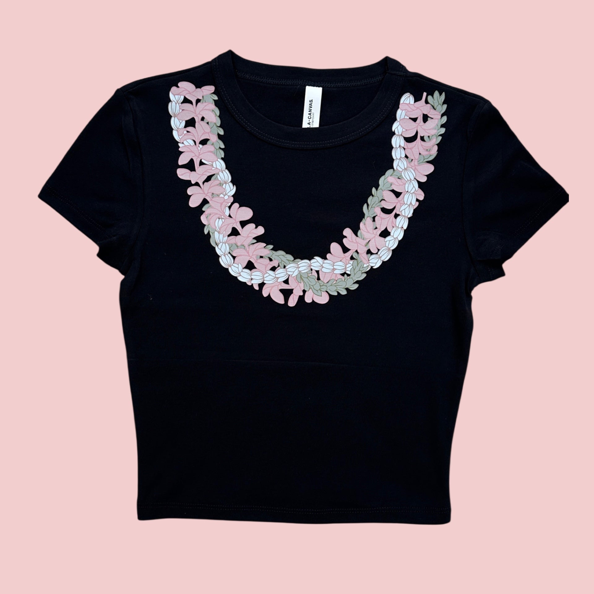 Aloha Lei Black Baby Tee
