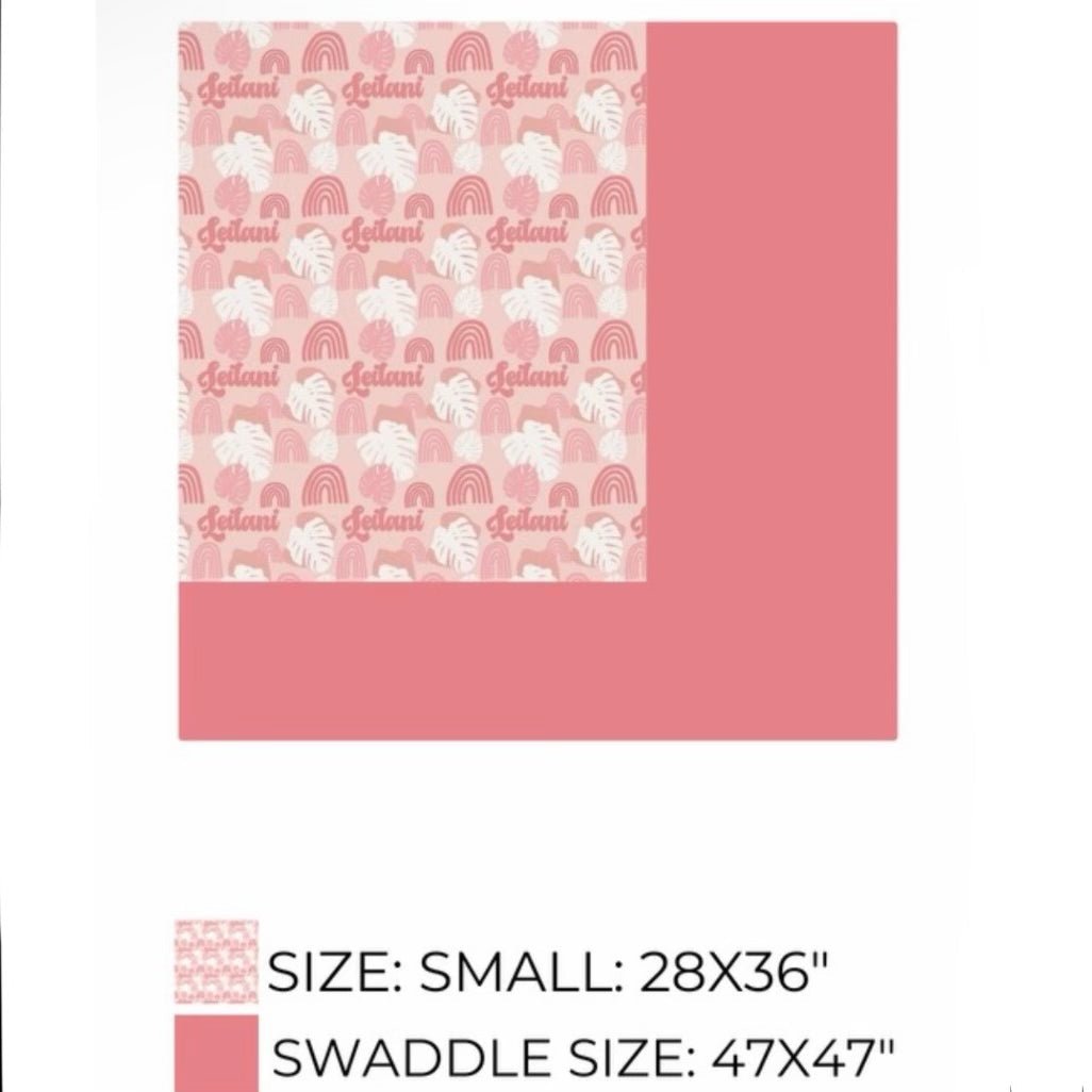 Personalize Blanket: Plumeria Rainbow - Sweet Sweet Honey Hawaii