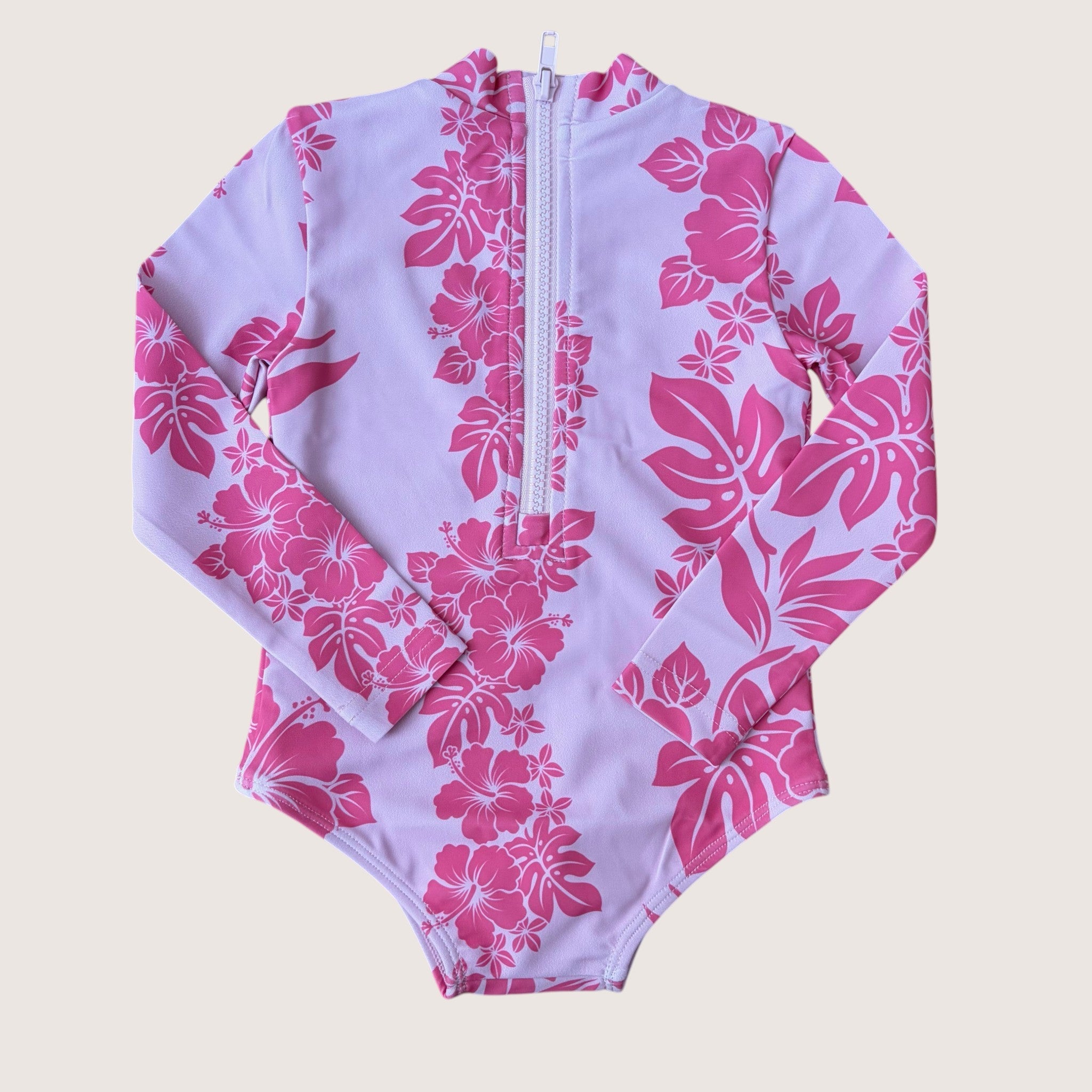 Pink Mauna Lani Long Sleeve Swimsuit - Sweet Sweet Honey Hawaii