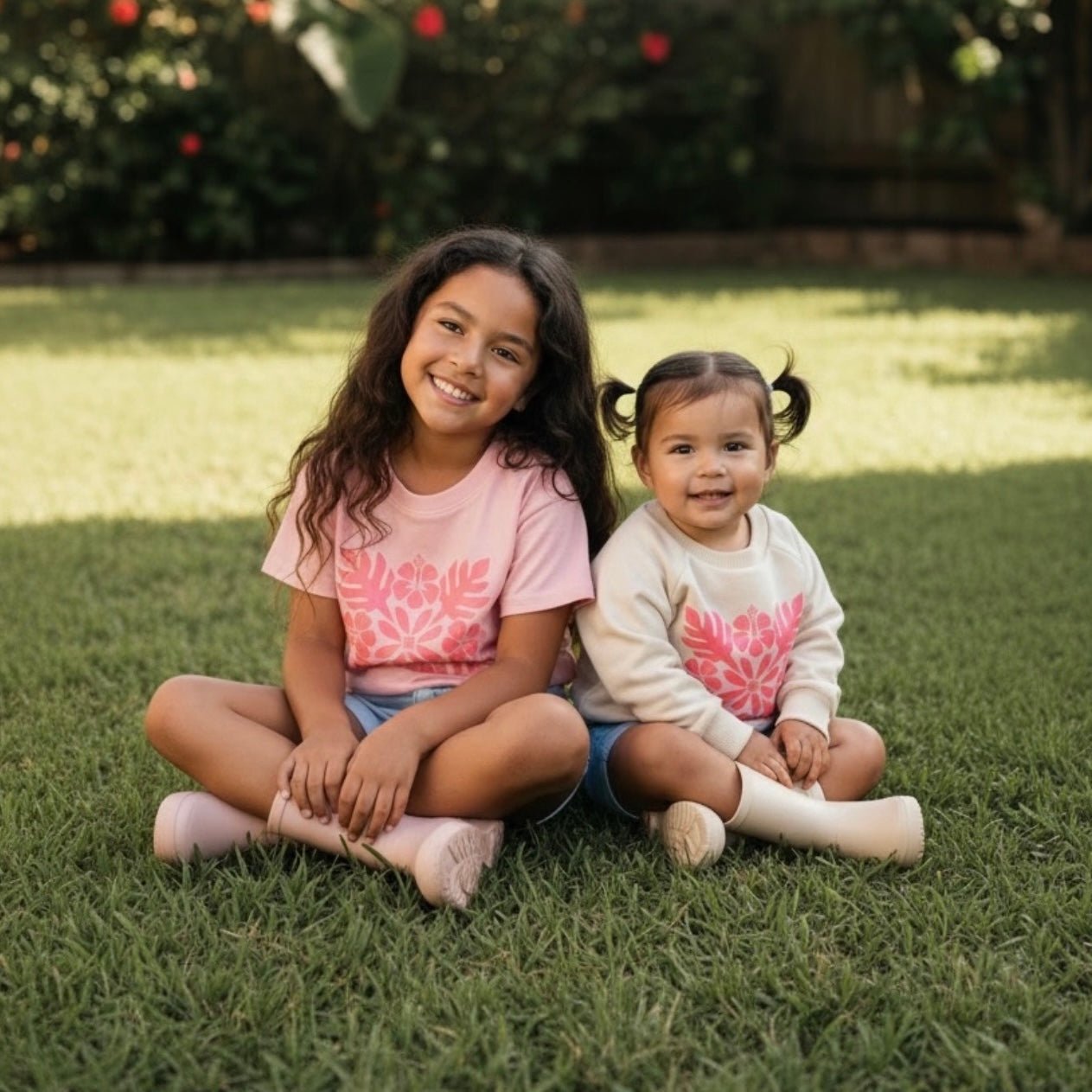 Pink Quilt Cream Sweater - Sweet Sweet Honey Hawaii