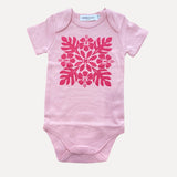 Pink Quilt Pink Onesie - Sweet Sweet Honey Hawaii