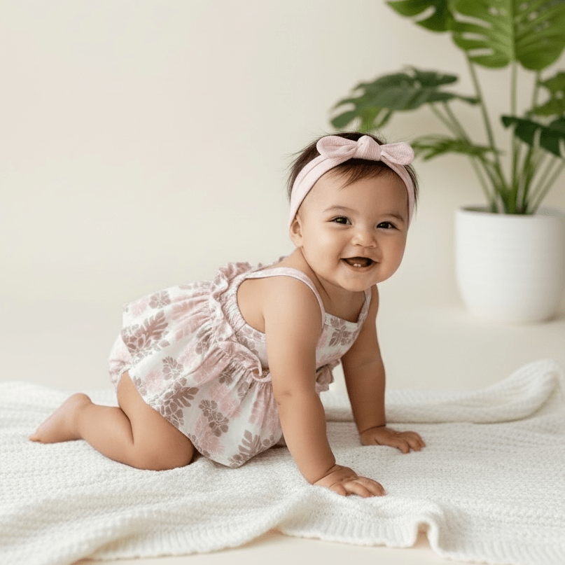 Pink sands | Heirloom Thin strap Onesie - Sweet Sweet Honey Hawaii