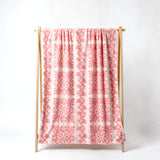 PREORDER: Medium: Pink Hibiscus Quilt Minky