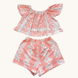 Pink/White Hibiscus Quilt Halia Set - Sweet Sweet Honey Hawaii