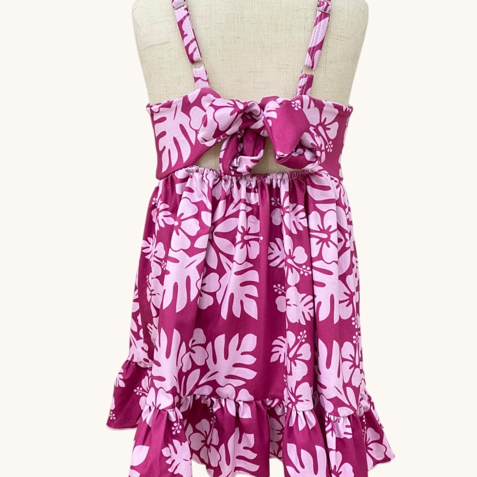 Plum Hibiscus Quilt Mila Dress - Sweet Sweet Honey Hawaii