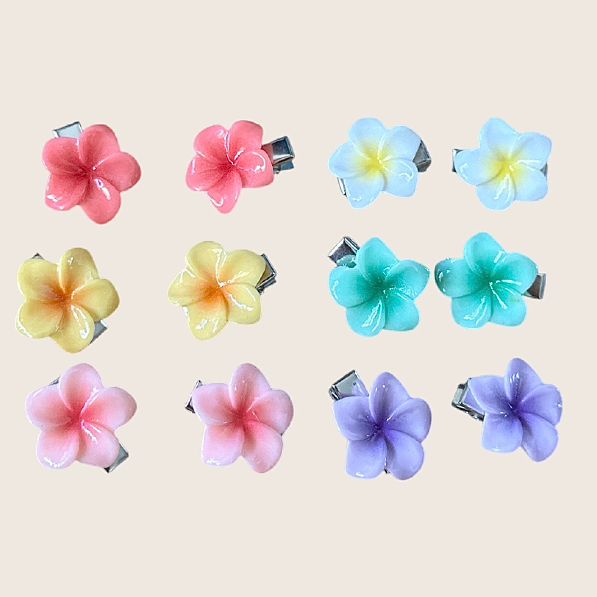 Plumeria Mini Hair pin Set - Sweet Sweet Honey Hawaii