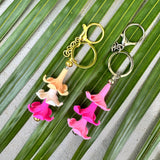 Pretty In Pink Puakenikeni keychain - Sweet Sweet Honey Hawaii