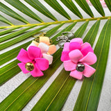 Pretty In Pink Puakenikeni keychain - Sweet Sweet Honey Hawaii