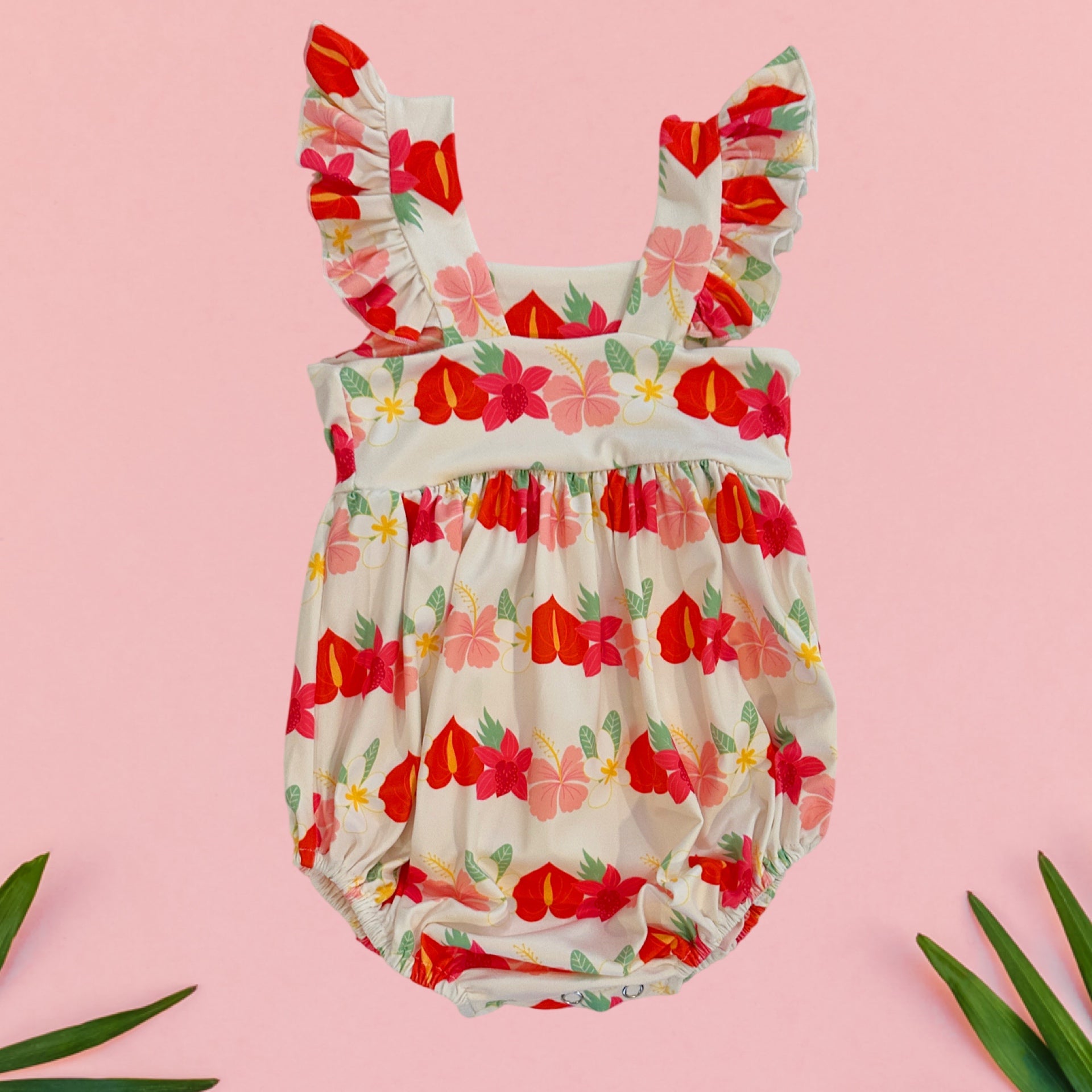 Pua Lei Emma onesie - Sweet Sweet Honey Hawaii