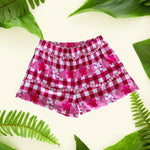 Pua Lei Magenta Gingham Aiko set - Sweet Sweet Honey Hawaii