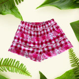 Pua Lei Magenta Gingham Aiko set - Sweet Sweet Honey Hawaii
