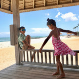 Pua lei Magenta Gingham Stella Dress - Sweet Sweet Honey Hawaii