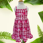 Pua lei Magenta Gingham Stella Dress - Sweet Sweet Honey Hawaii