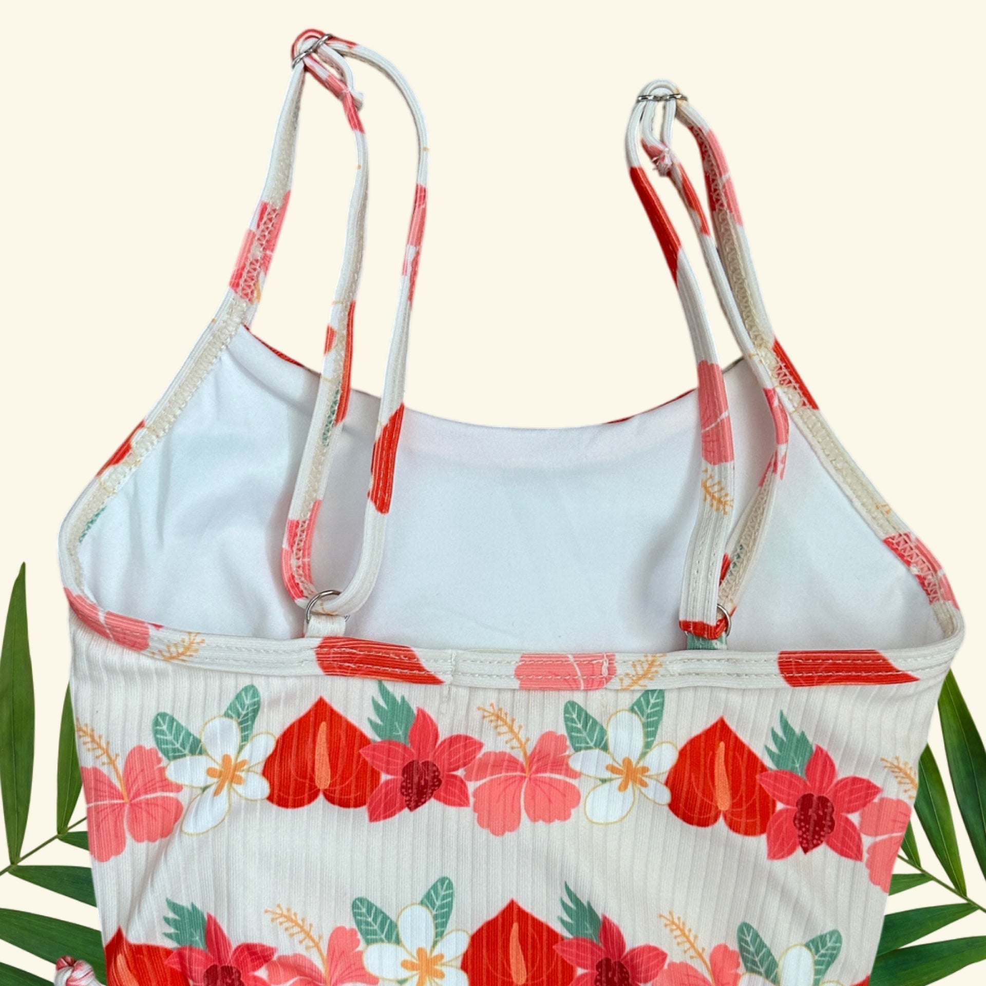 Pua Lei One Piece scrunch Ribbed Bikini - Sweet Sweet Honey Hawaii