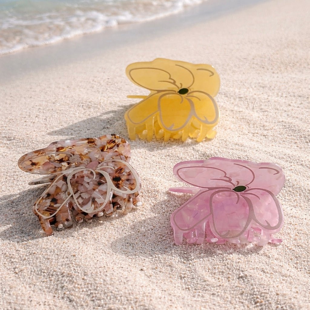 Puakenikeni Claw Clip - Sweet Sweet Honey Hawaii