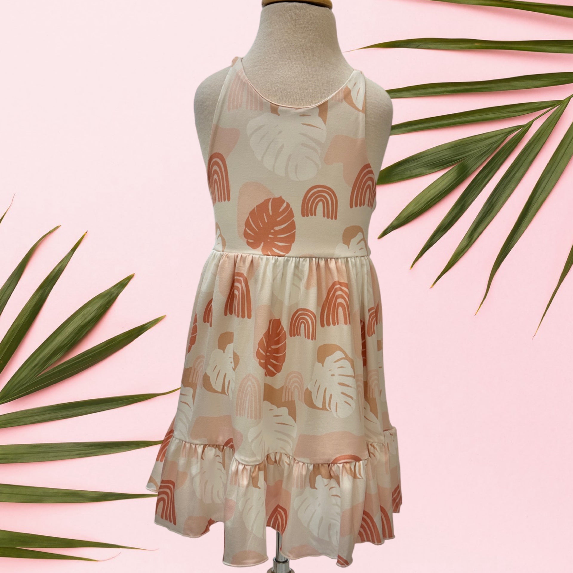 Rainbow Monstera Brooklyn Dress - Sweet Sweet Honey Hawaii