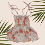 Rainbow Monstera Melody Romper - Sweet Sweet Honey Hawaii