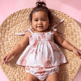 Rainbow Monstera Tie Top Set - Sweet Sweet Honey Hawaii