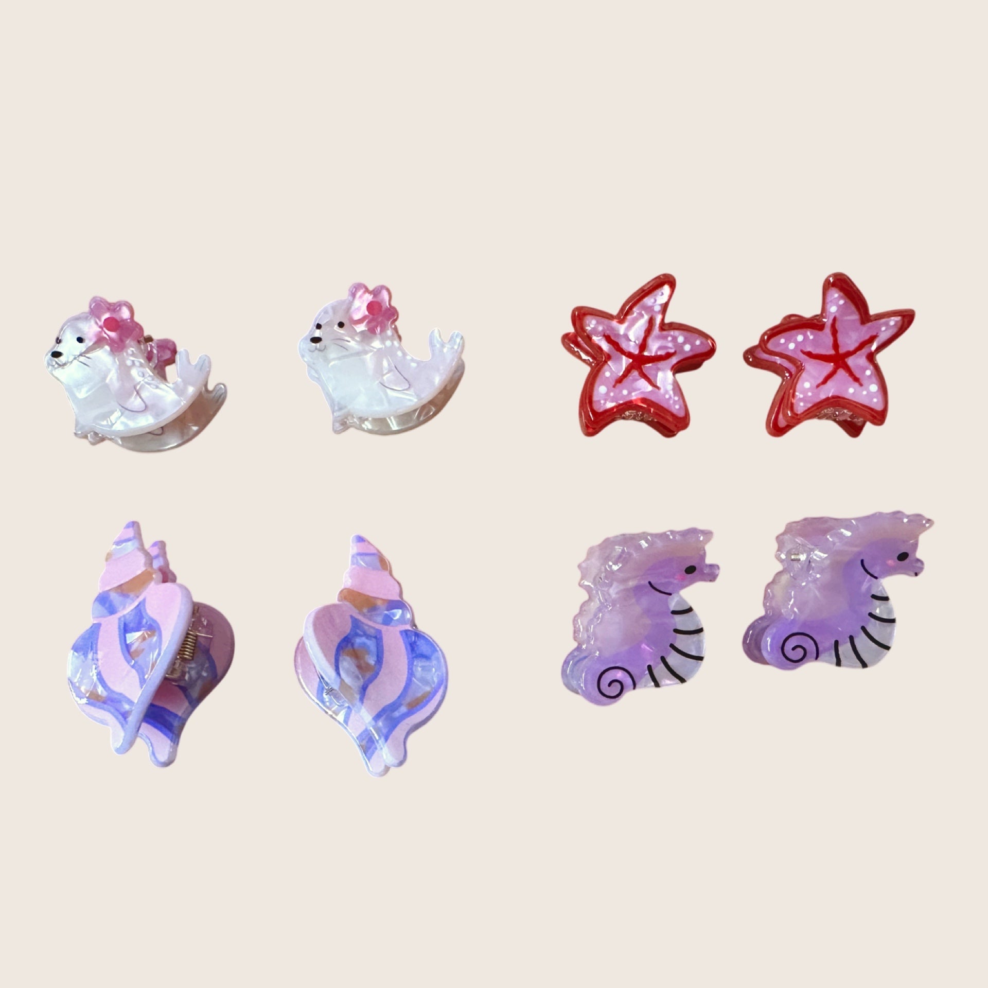 Sea Animal Mini Claw Clip 2 - Sweet Sweet Honey Hawaii