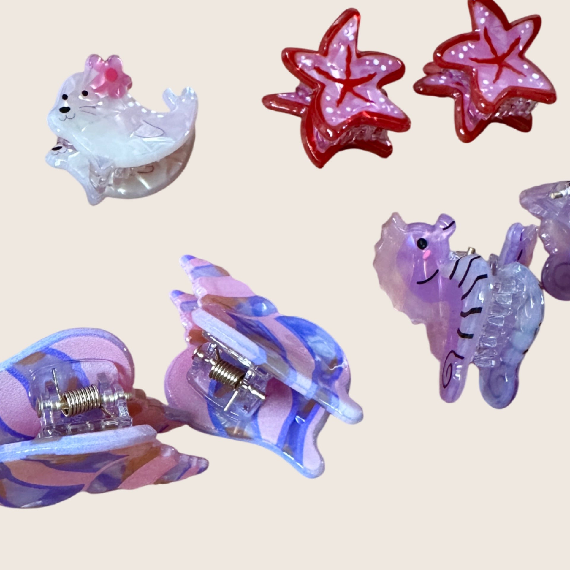 Sea Animal Mini Claw Clip 2 - Sweet Sweet Honey Hawaii